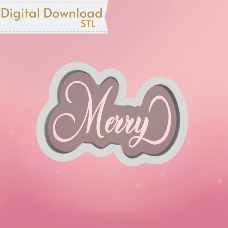 Merry Cookie Cutter STL