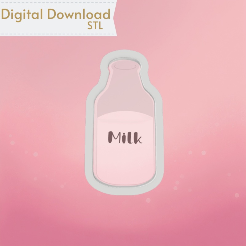 Milk Bottle Cookie Cutter STL