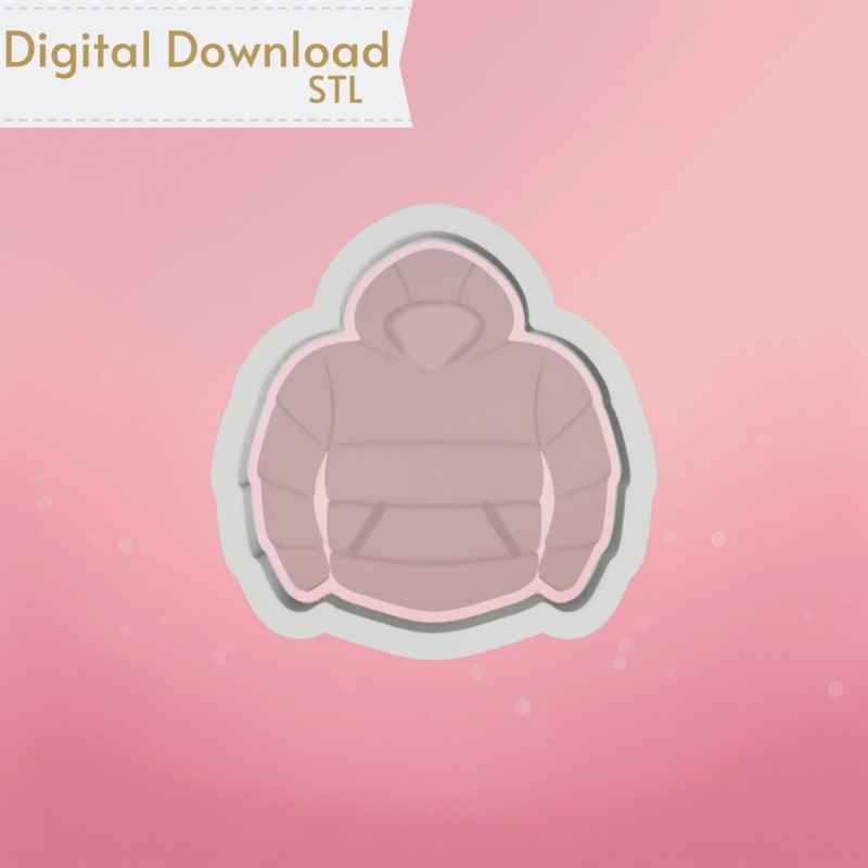 Puffer Jacket Cookie Cutter STL