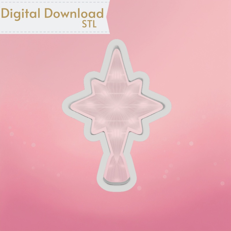 Star Tree Topper Cookie Cutter STL