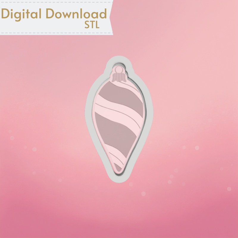 Teardrop Ornament Cookie Cutter STL