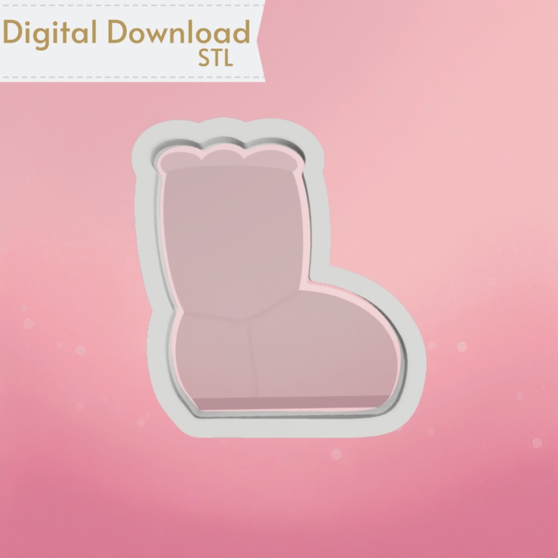 Winter Boot Cookie Cutter STL
