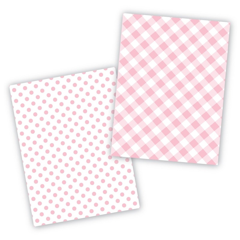 Baby Pink Cookie Backer - Food Safe, Double Sided 3.75" x 5"