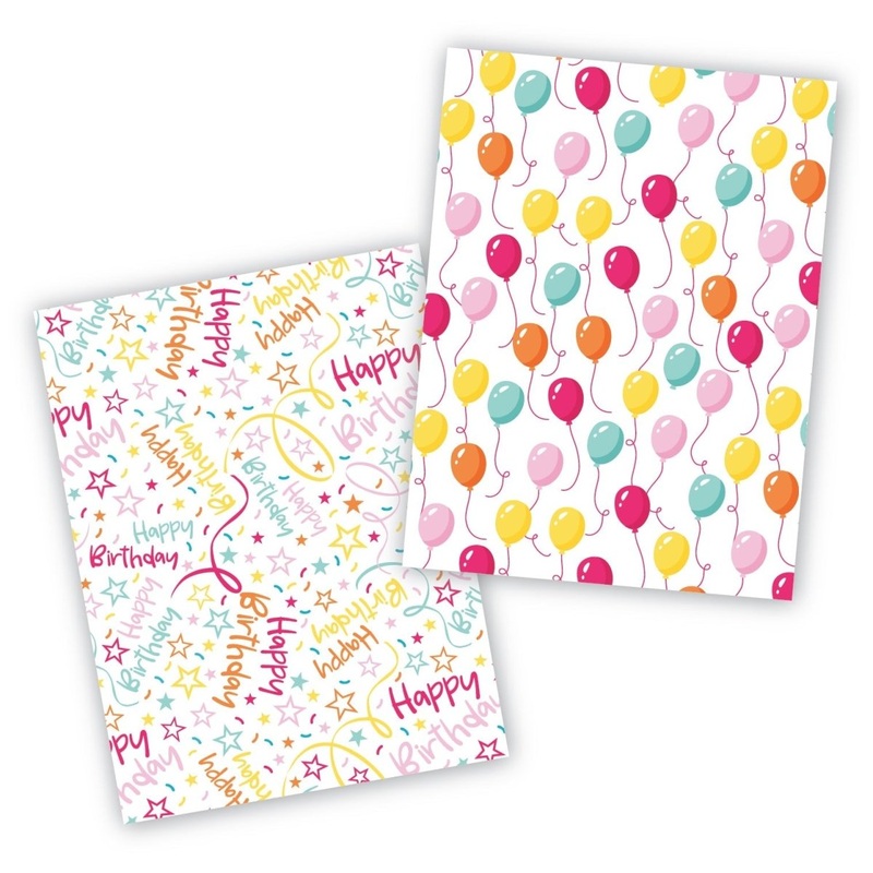 Birthday Party Cookie Backer - Food Safe, Double Sided 3.75" x 5"