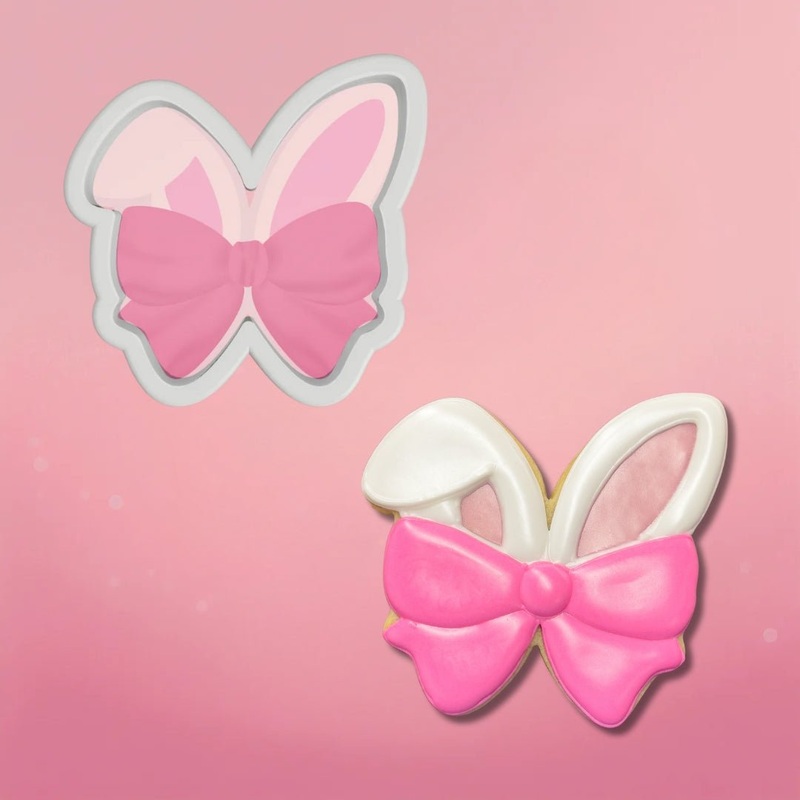 Bunny Ears with Bow Cookie Cutter