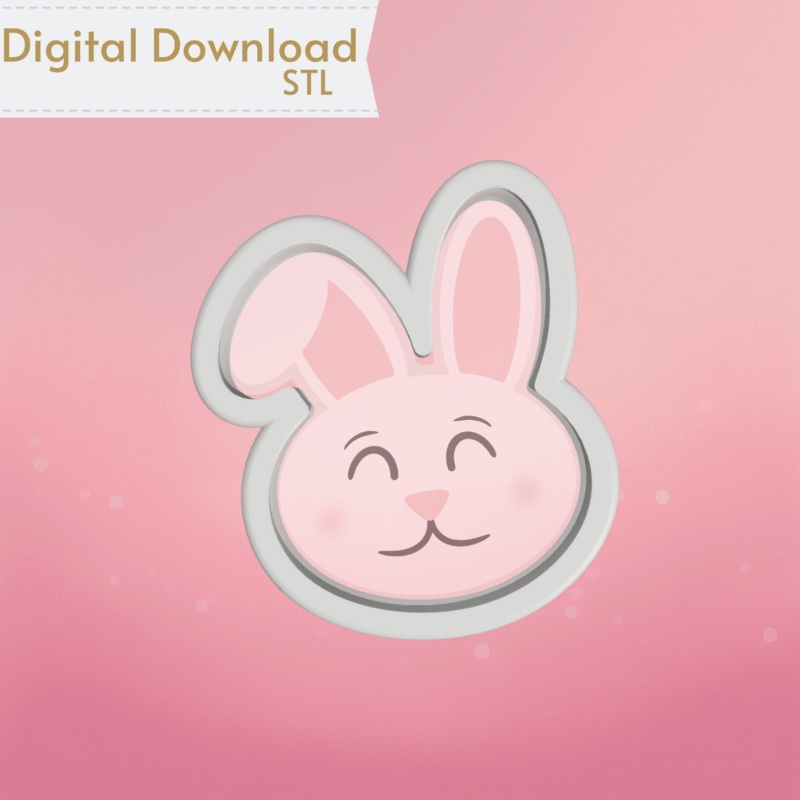 Bunny Face Cookie Cutter STL