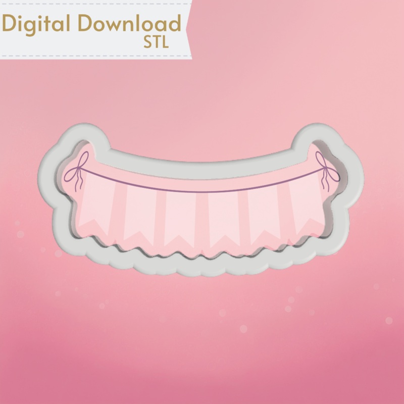 Bunting Cookie Cutter STL