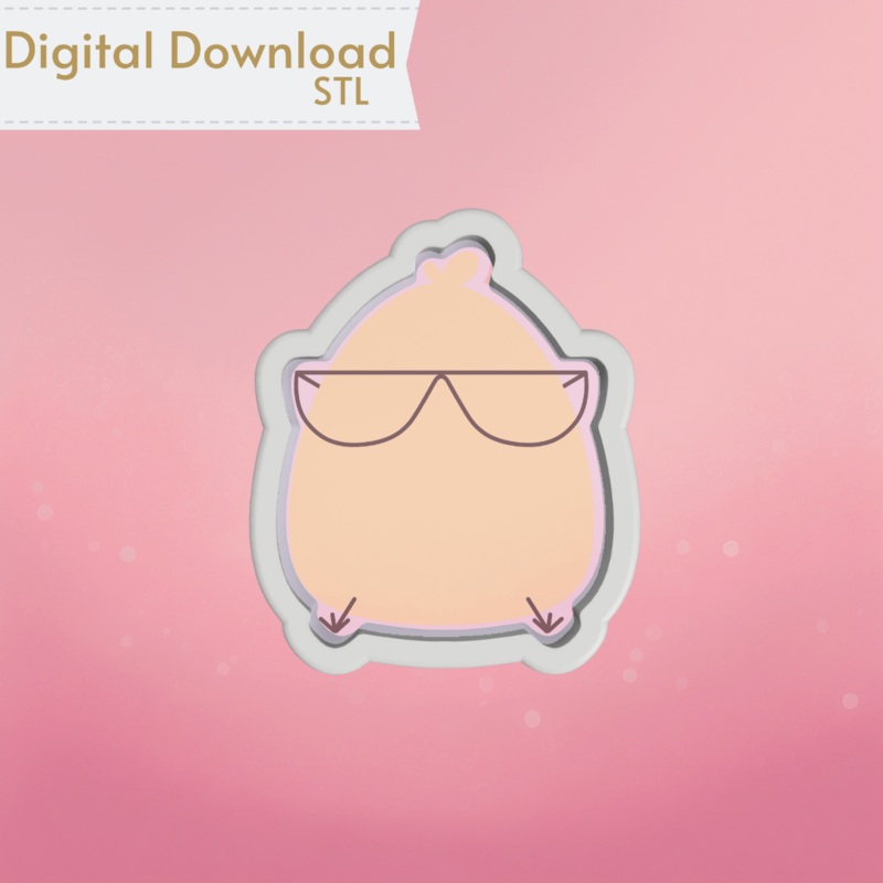 Cool Chick Cookie Cutter STL