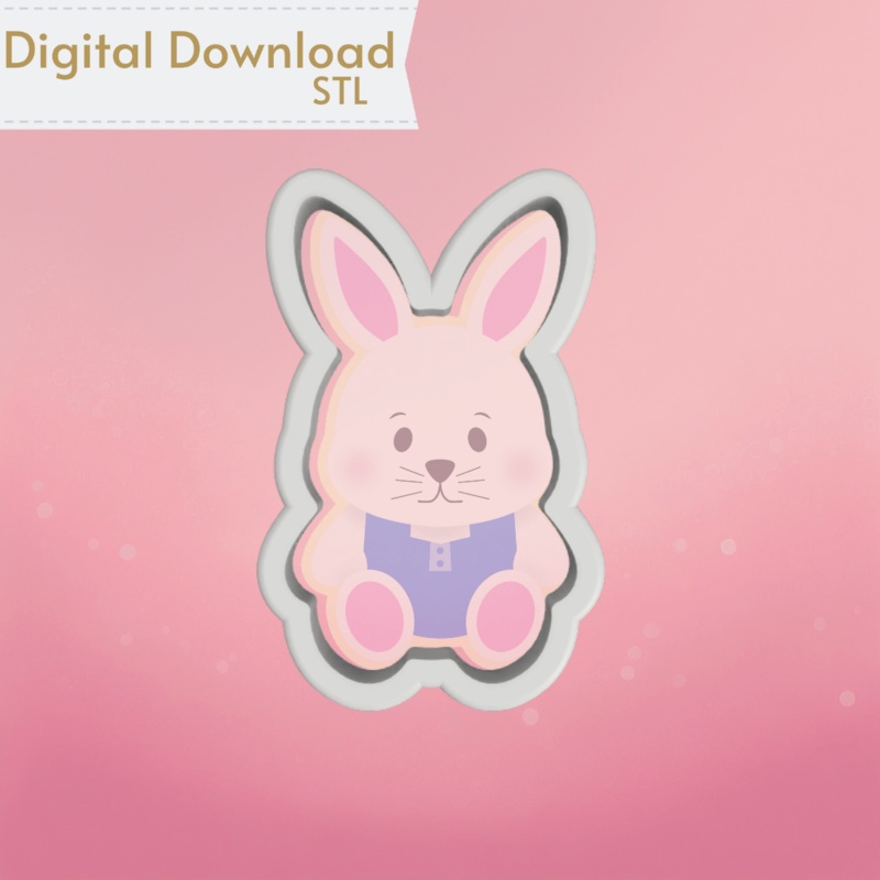 Dapper Bunny Cookie Cutter STL