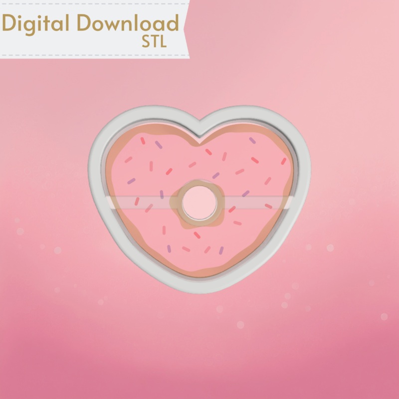 Heart Donut Cookie Cutter STL