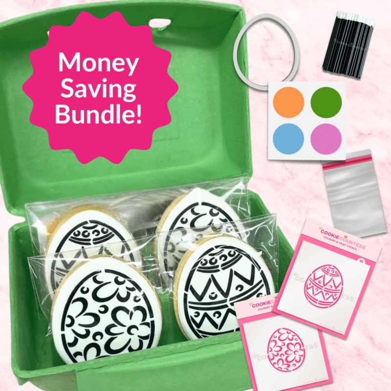 Large Easter Egg Cookie Carton PYO Bundle