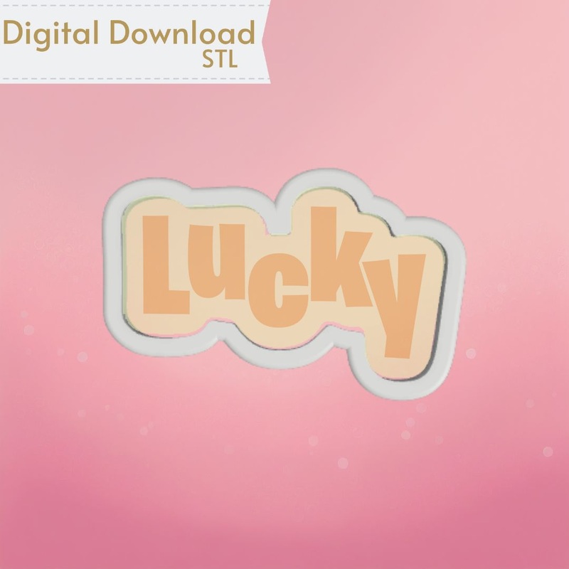 Lucky Plaque Cookie Cutter STL