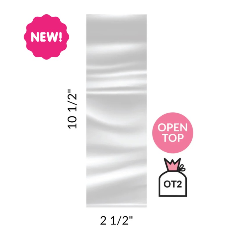 Open Top Clear Cookie Bag 2 1/2" X 10 1/2"