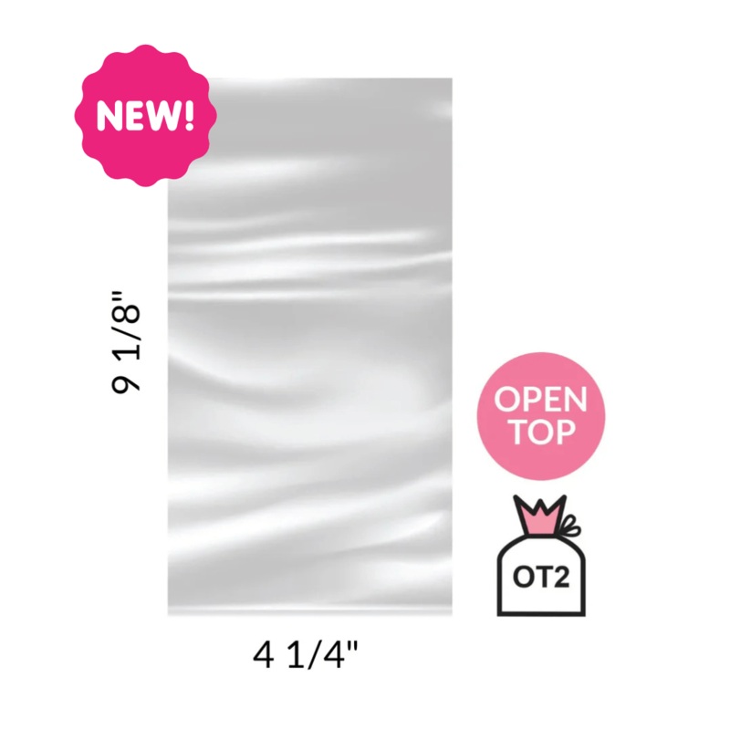 Open Top Clear Cookie Bag 4 1/4" X 9 1/8"