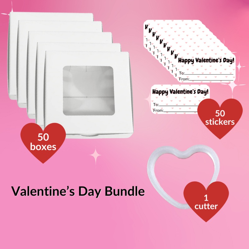 Valentine's Day Box, Sticker and Cutter Bundle