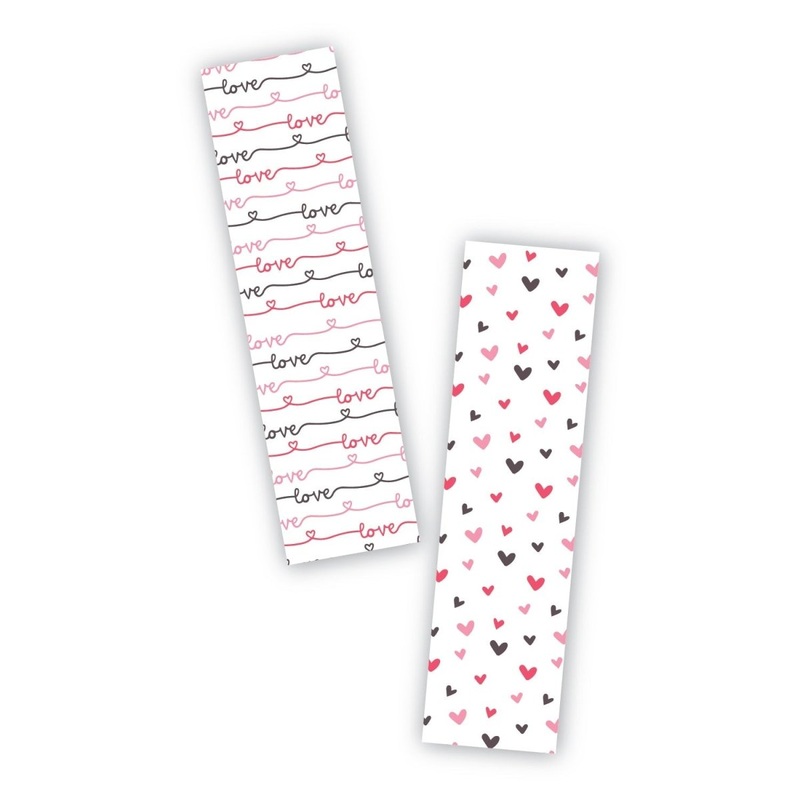 Valentine's Love Cookie Backer - Food Safe, Double Sided 2" x 7.5