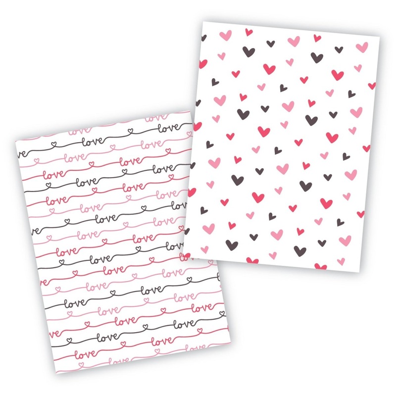 Valentine's Love Cookie Backer - Food Safe, Double Sided 3.75" x 5"