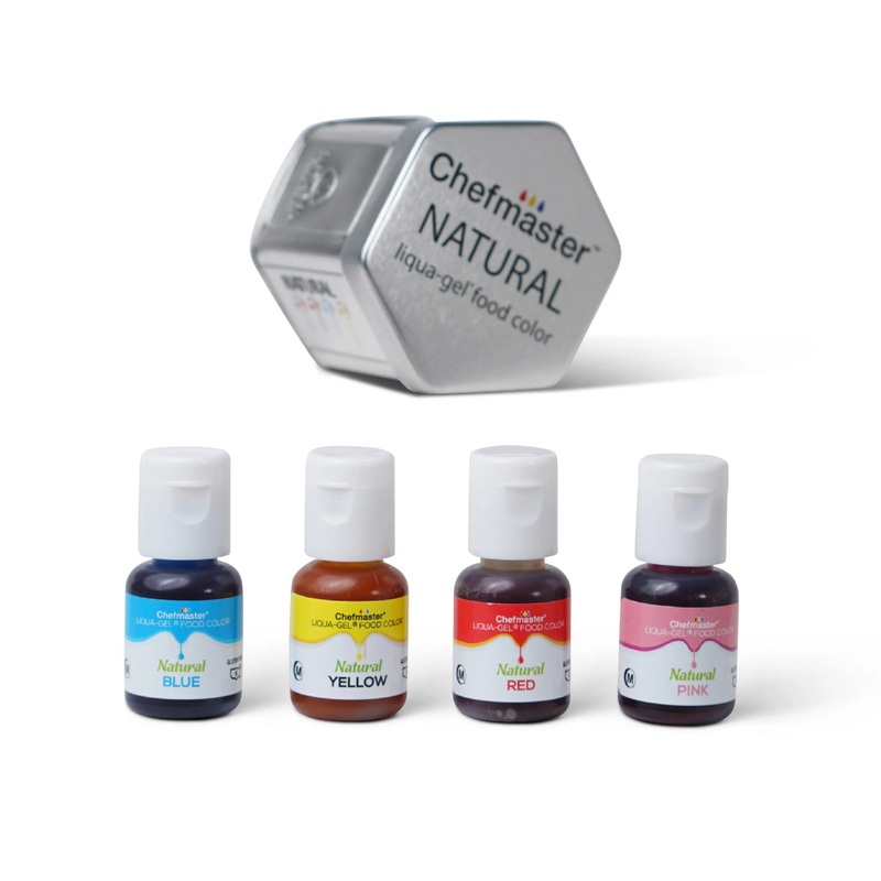 Chefmaster Natural Liqua-Gel food coloring (4 colors)