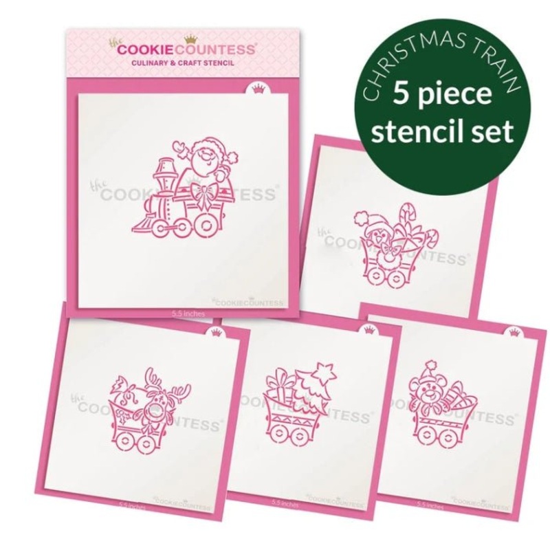 Christmas Train PYO Cookie Stencil Set