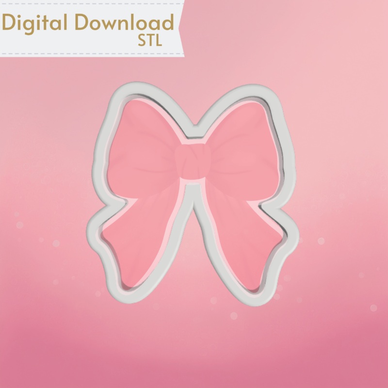 Chunky Bow Cookie Cutter STL