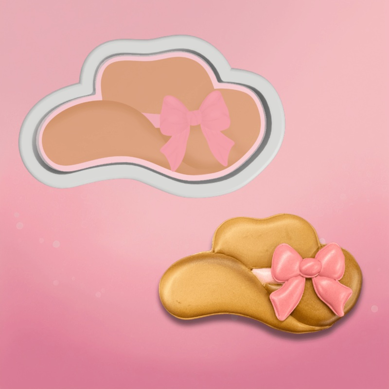 Cowgirl Hat with Bow Cookie Cutter