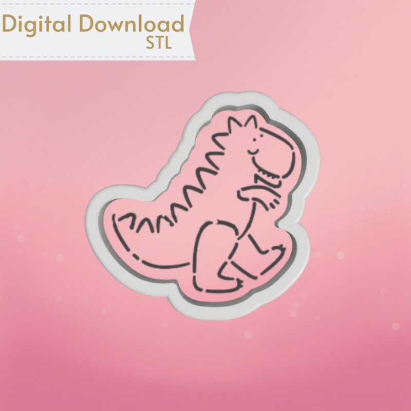 Dinosaur T Rex-PYO Cookie Cutter STL