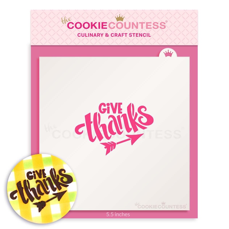 Give Thanks Stencil - Drawn by Krista
