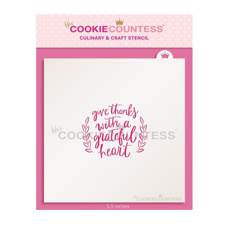Give Thanks with a Grateful Heart Stencil