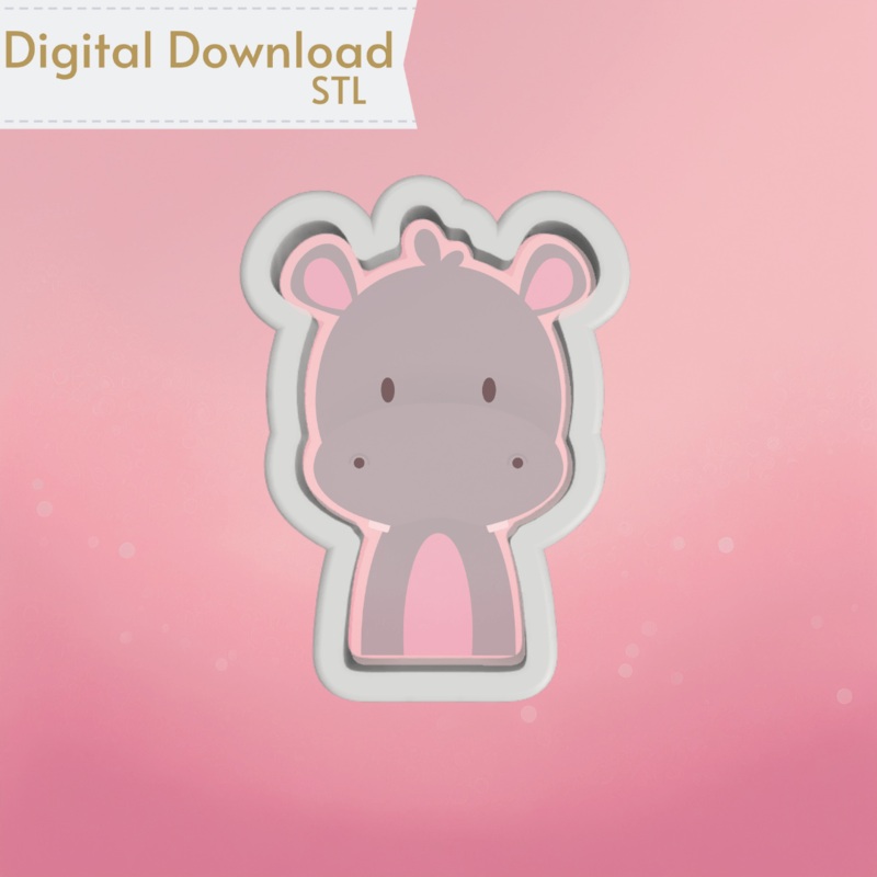 Hippo Cookie Cutter STL
