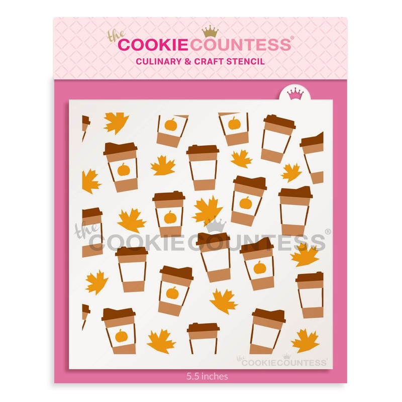 Latte Cups 3 Piece Stencil Set