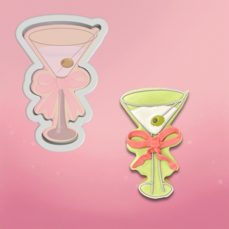 Martini Glass with Bow Cookie Cutter