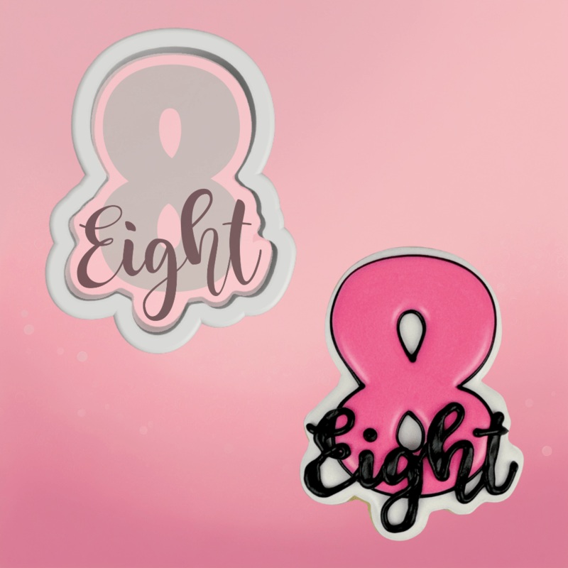 Number and Script Eight Cookie Cutter