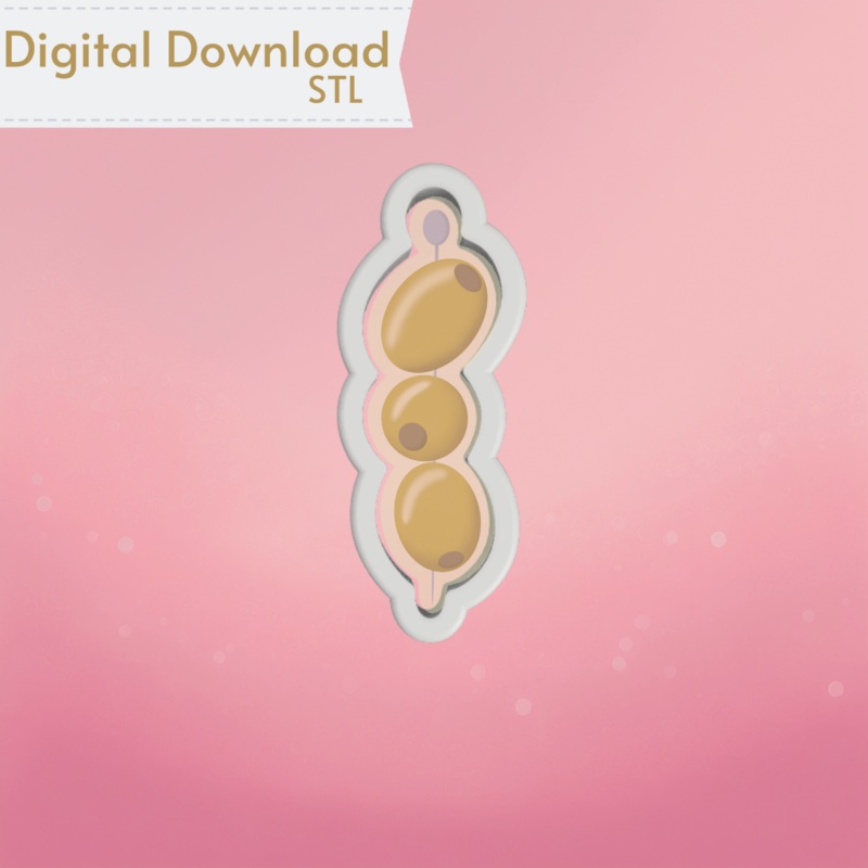 Olives Stick Cookie Cutter STL