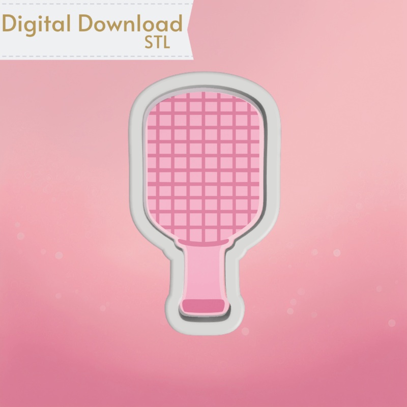 Pickleball Paddle Cookie Cutter STL