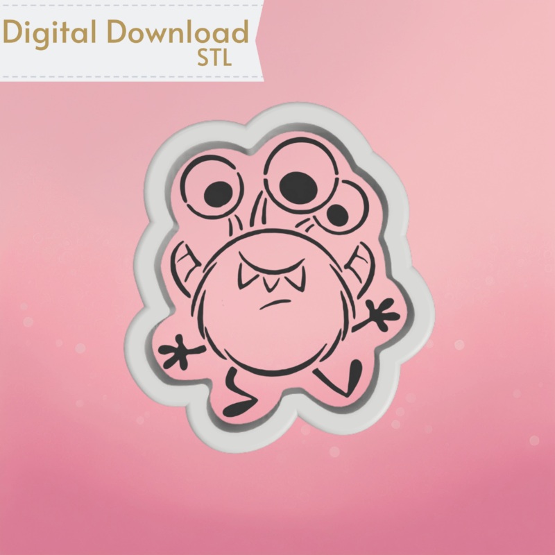 Three Eyed Monster-PYO Cookie Cutter STL