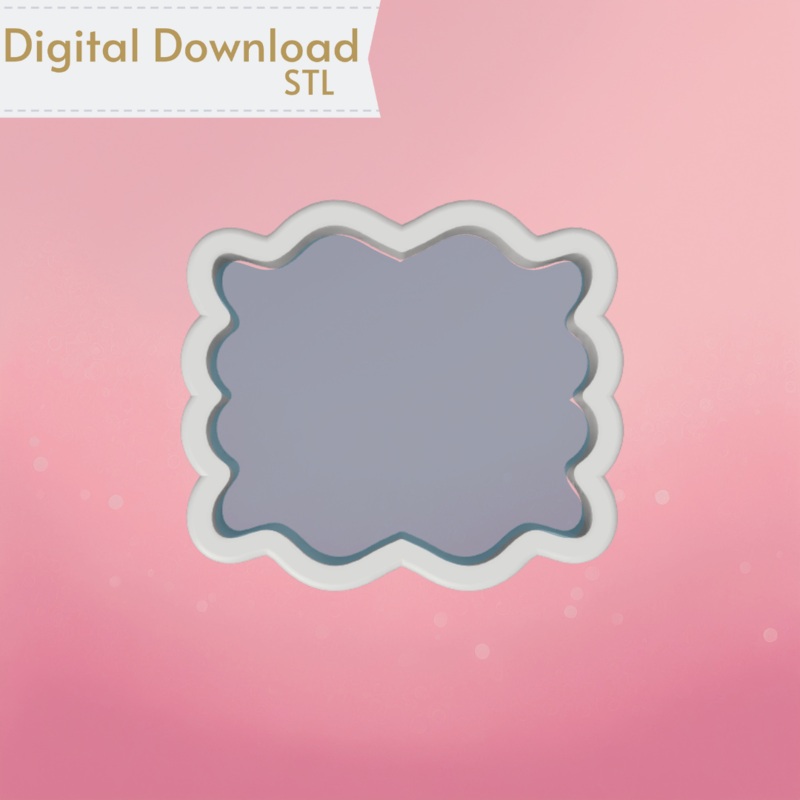 Tiverton Plaque Cookie Cutter STL