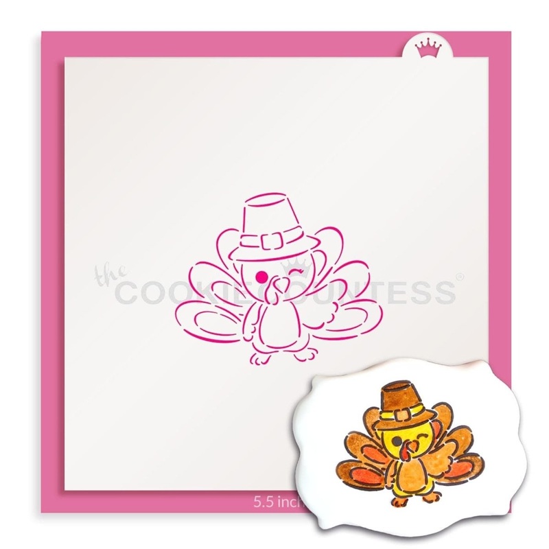 Turkey with a Wink Stencil