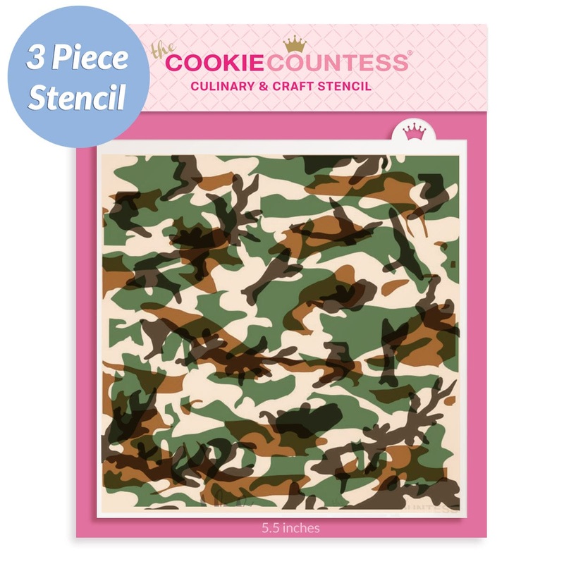 3 Piece Camouflage Stencil