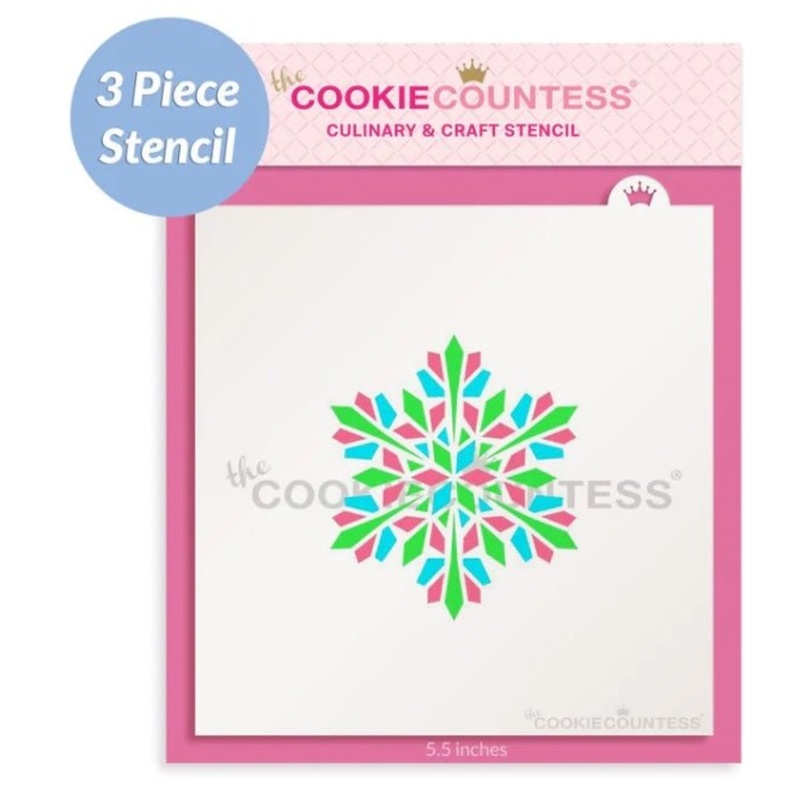 3 Piece Snowflake Stencil