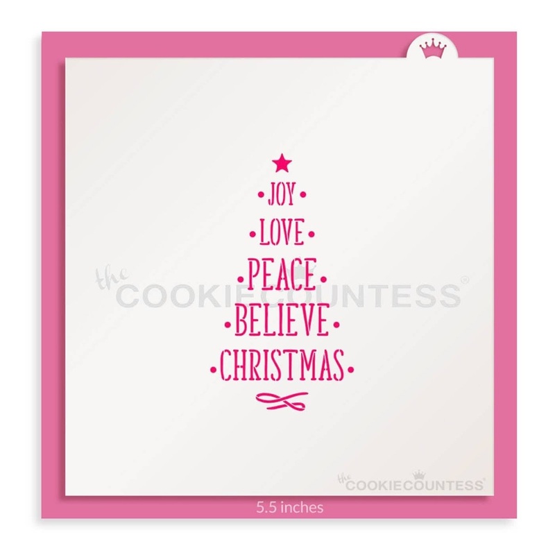 Christmas Time Tree Stencil