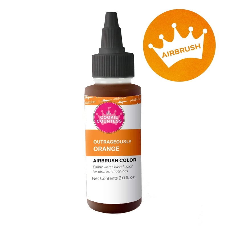 Cookie Countess - Outrageously Orange edible airbrush color 2oz