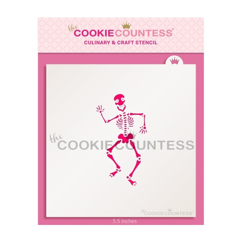 Dancing Skeleton Stencil