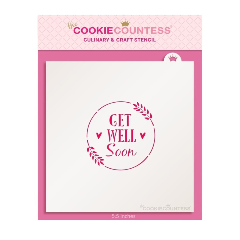 Flour Box Stencil - Get Well Soon