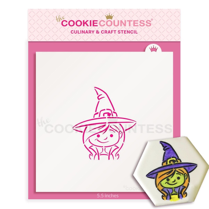 Little Witch PYO Stencil - Drawn by Krista