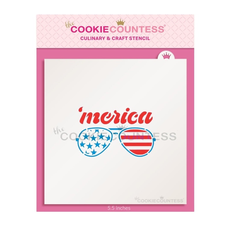 Merica Sunglasses 2 Piece Stencil