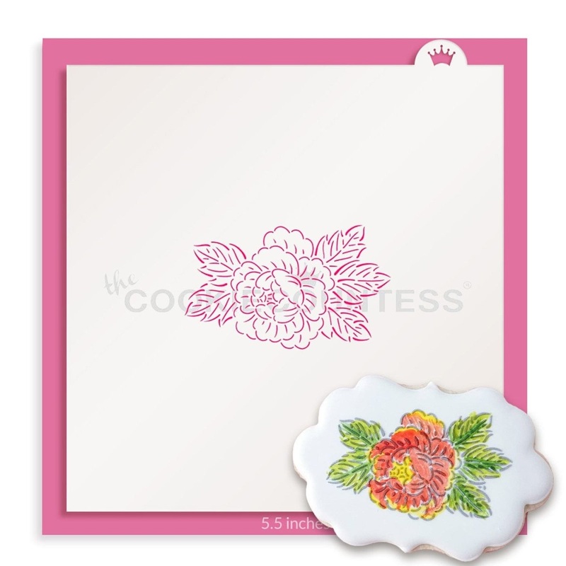 Peony PYO Stencil