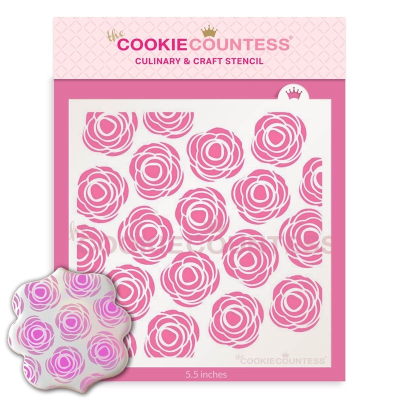 Scribble Roses Stencil