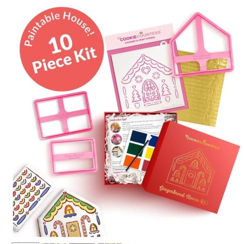 The Cookie Countess 'Paint Your Own' Gingerbread House Kit