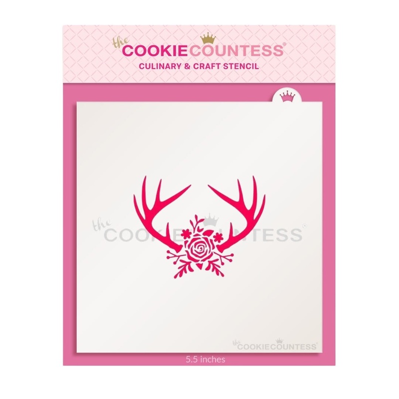 Antlers & Flowers Stencil