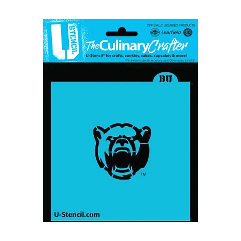 College Stencil - Baylor Bears Face